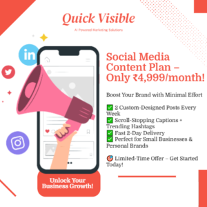 Quick Visible - social media posts at just 4999