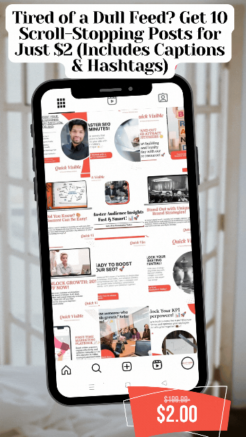 Quick visible - monthly social media posts at just $2